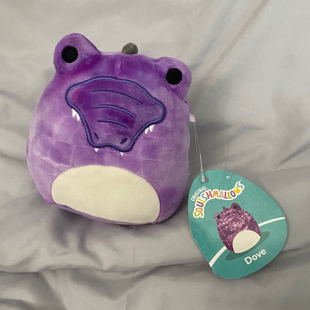 Squishmallows Dove Purple Dinosaur Plush